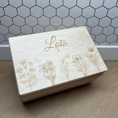 Memorybox met bloemen - Leuk en Mooi